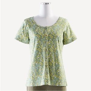 NWT Kate Quinn - women short sleeve button down tee